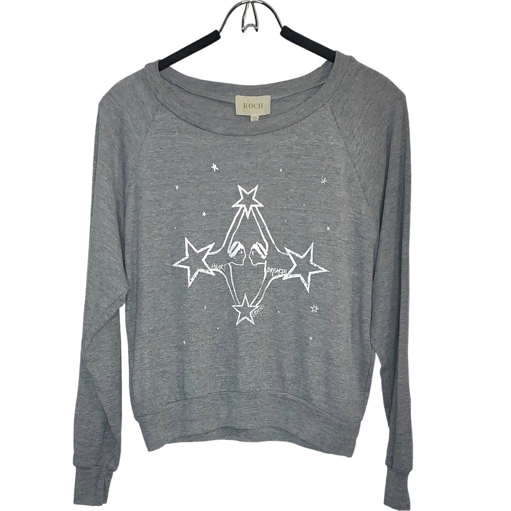 KOCH Gemini Zodiac Sign Long Sleeve Top Sz XS/S